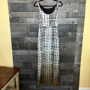 Like Mynded White Black and Brown Maxi Dress